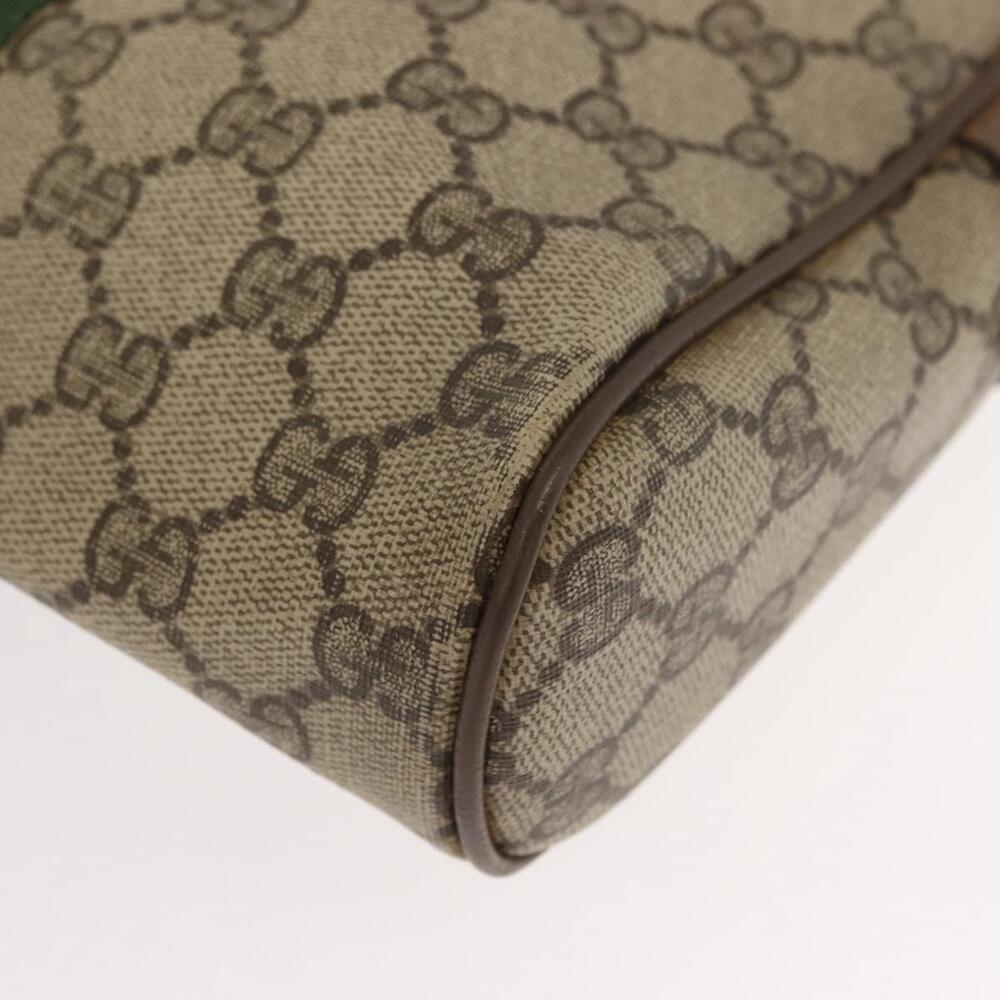 GUCCI GG Supreme Web Sherry Line Clutch Bag PVC Beige Gold 89 01 012 Auth BA7455 - Picture 14 of 16
